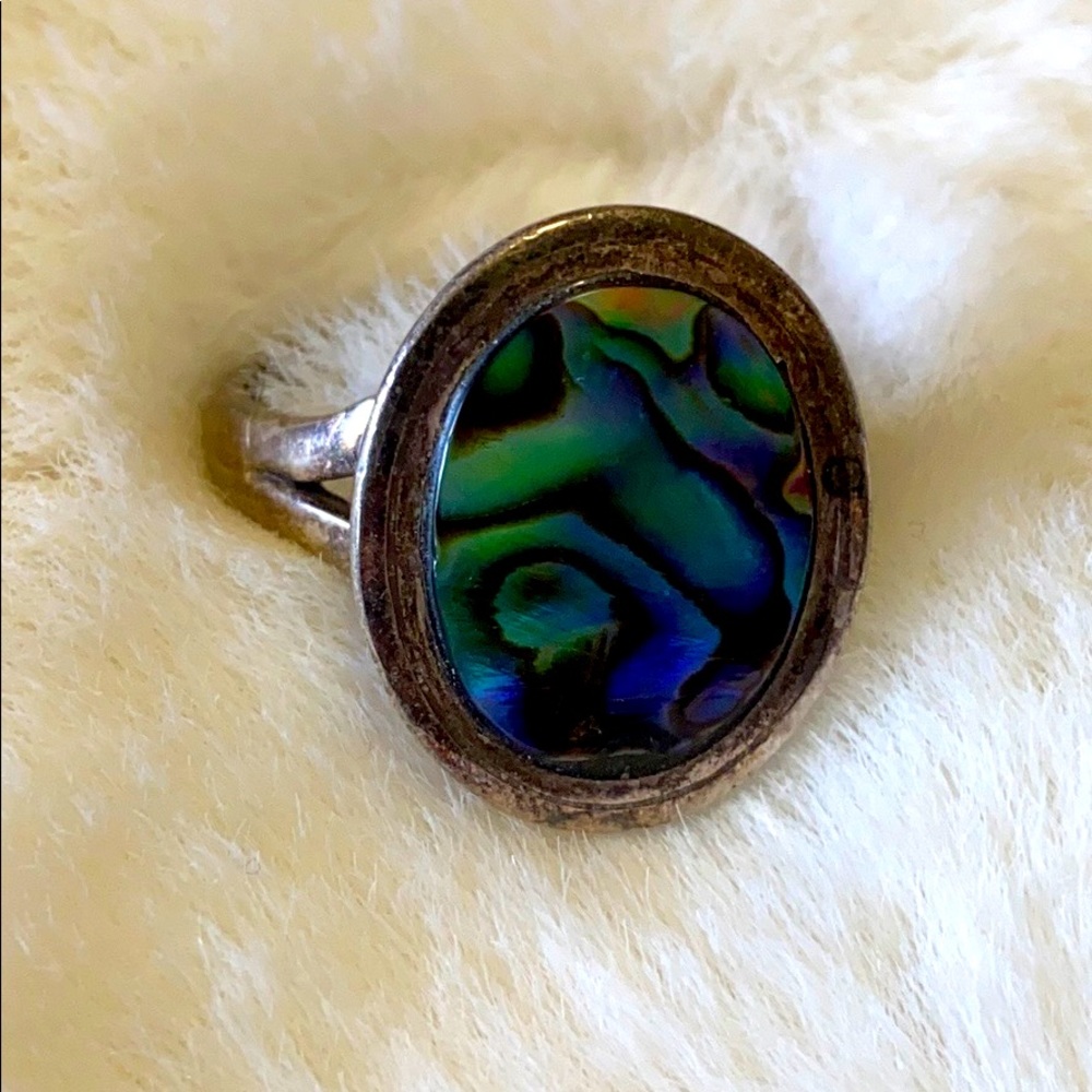 Sterling silver 925 abalone ring